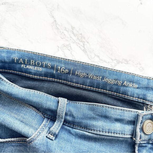 Talbots Flawless High Waist Skinny Ankle Jeans Women’s Size 16 Petite mid wash - Picture 9 of 15